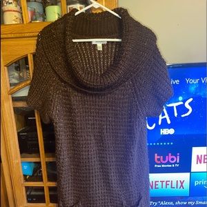 Dressbarn cowlneck brown sweater